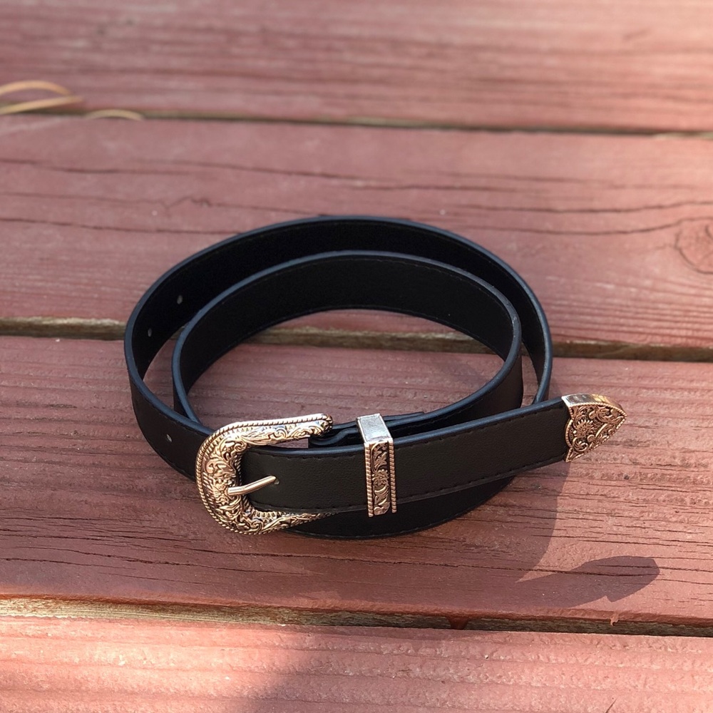 ▪️NEW Black Belt Buckle Western ▪️BEST SELLER 💥 - Picture 5 of 12